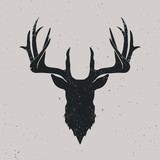 Fototapeta  - Deer head silhouette