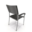 © 2dmolier - Metal office chair with steel legs on white background 3D Illustration