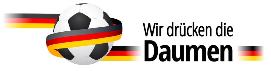 Sticker - Wir drücken die Daumen 