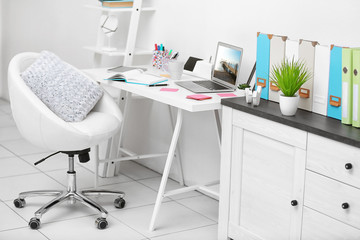 Canvas Print - Stylish bright workplace in office