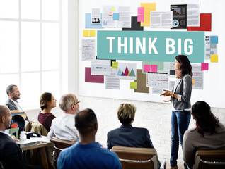 Wall Mural - Think Big Attitude Inspiration Concept