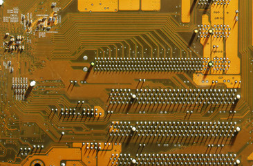 Wall Mural - Computer motherboard, close up