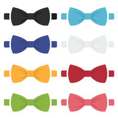Wall Mural - vector color bow ties icons set