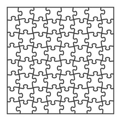 Wall Mural - Vector igsaw puzzle blank template