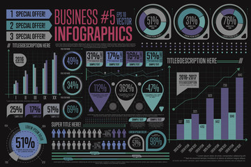 Sticker - Business infographic elements. Charts, tables, graphs template. Data, diagram and rating layout. Vector illustration.