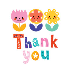 Wall Mural - thank you greeting card