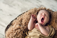 Sweet Newborn Baby Yawns