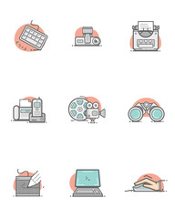 Colorful concept icons set for personal or company portfolio.