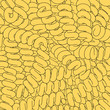 Hand drawn fusilli pasta vector background for kitchen and cafe 