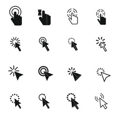 Wall Mural - Mouse pointer icons set, simple style