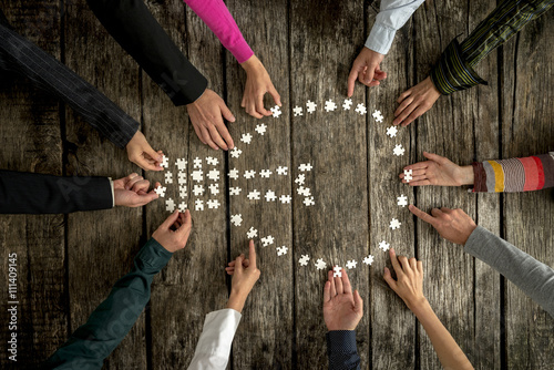 Fotografía El trabajo en equipo y la cooperación concepto