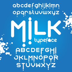 Canvas Print - Milk Font set