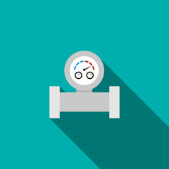 Poster - Water meter icon in flat style