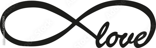 Endless love with infinity sign Poster Mural XXL
