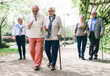 © oneinchpunch - Group of old people walking outdoor