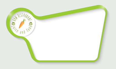 Poster - Vector abstract box for your text and raw restaurant icon