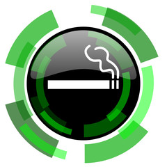 Poster - cigarette icon, green modern design isolated button, web and mobile app design illustration