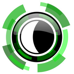 Poster - moon icon, green modern design isolated button, web and mobile app design illustration