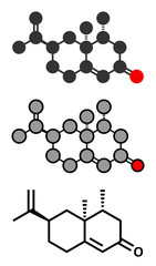 Nootkatone natural insect repellent molecule. Present in grapefruit