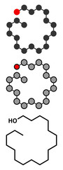 Poster - Stearyl alcohol molecule. Constituent of cetostearyl alcohol.