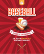 
Baseball game invitation poster design. EPS 10 vector.