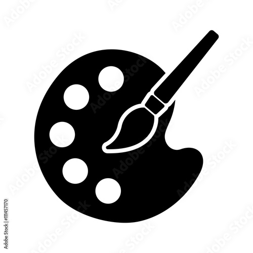 Cuadros en Lienzo color palette icon on white background
