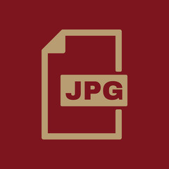 Poster - The JPG icon. File format symbol. Flat