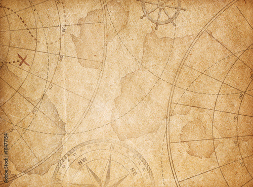 aged pirates treasure map b...