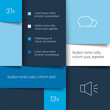 © kubko - Blue schedule, tab, banner. Minimalistic vector design infographic.