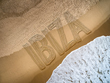 Ibiza Written On The Beach