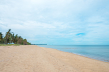 Poster - Beautiful beach sea summer. blur background