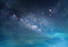Detail Of Milky Way Galaxy ,Long Exposure Photograph.