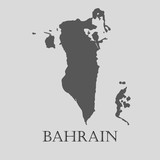 Fototapeta Mapy - Black Bahrain map - vector illustration