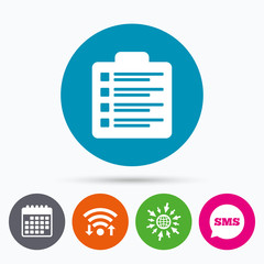 Poster - checklist sign icon. control list symbol.