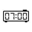 digital clock alarm electronic icon on white background