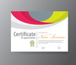 Vector template for certificate,modern diploma