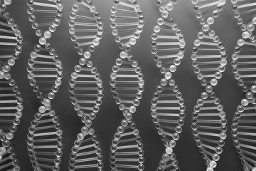 Poster - 
glass dna structure 3d rendering