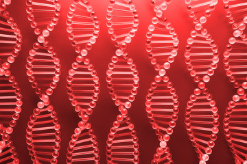 Poster - glass dna structure 3d rendering