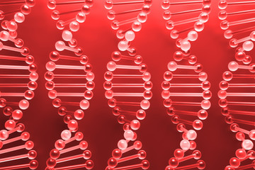 Poster - glass dna structure 3d rendering