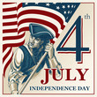 Independence Day - Fourth of July Vector vintage illustration