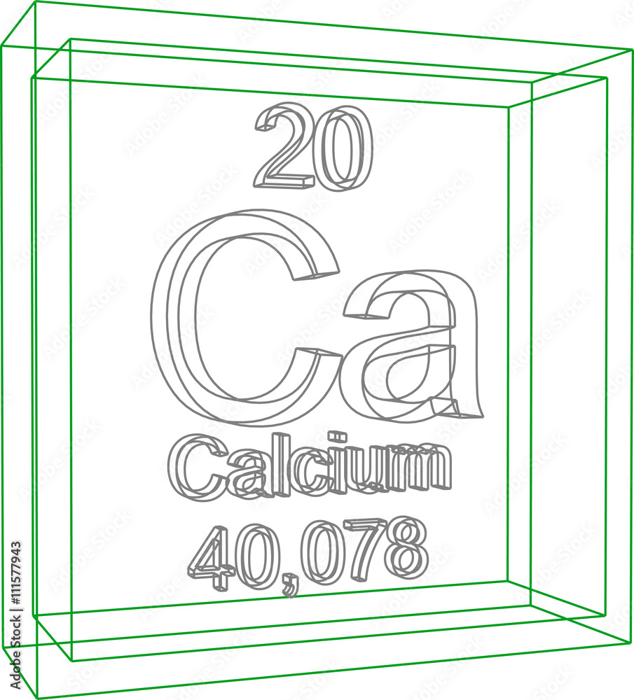 Periodic Table of Elements - Calcium Stock Vector | Adobe Stock