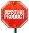 defective product, 3D rendering, a red stop sign