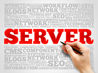 Aufkleber - Server word cloud concept