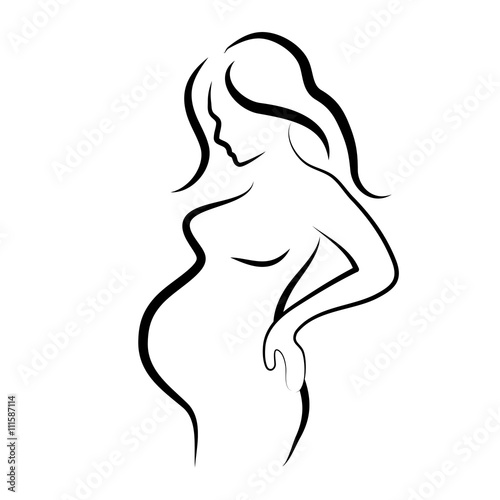 pregnant woman silhouette sketch isolated vector symbol buy this stock vector and explore similar vectors at adobe stock adobe stock pregnant woman silhouette sketch