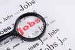 © rocklights - Job search concept with magnifying glass highlighting the word Job