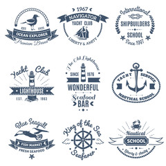 Canvas Print - Nautical Marine Labels And Logos