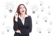 © Catalin Pop - Attractive cheerful business woman having a revelation and point