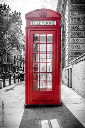 Naklejka na drzwi london phonebooth