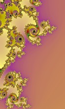 Abstract Pink Fractal Spiral Background
