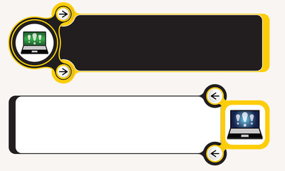Poster - Two abstract frames for your text and exclamation marks